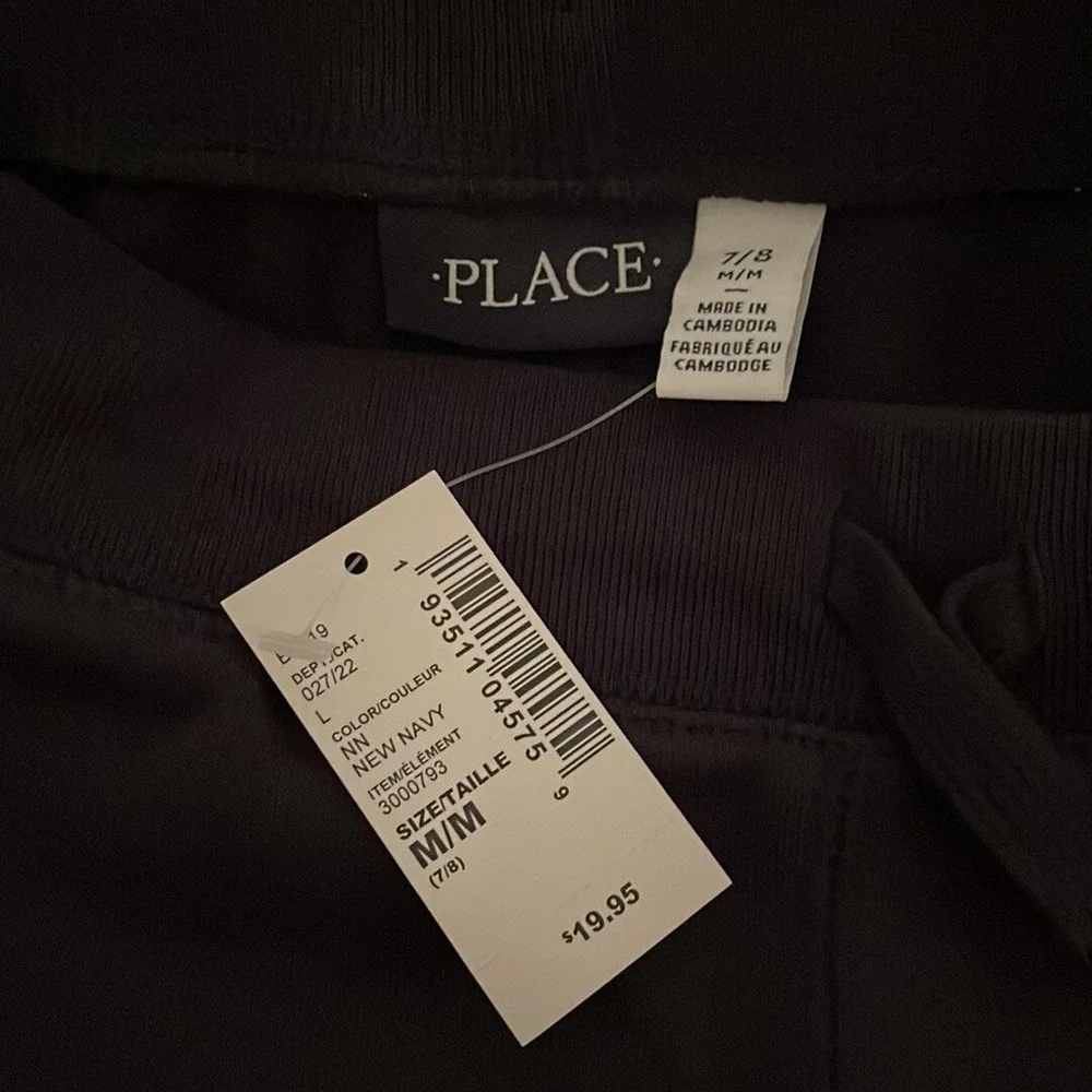 The Children's Place Boys Navy Blue Cuffed Ankle Jogger Sweatpants‎ Size M 7/8